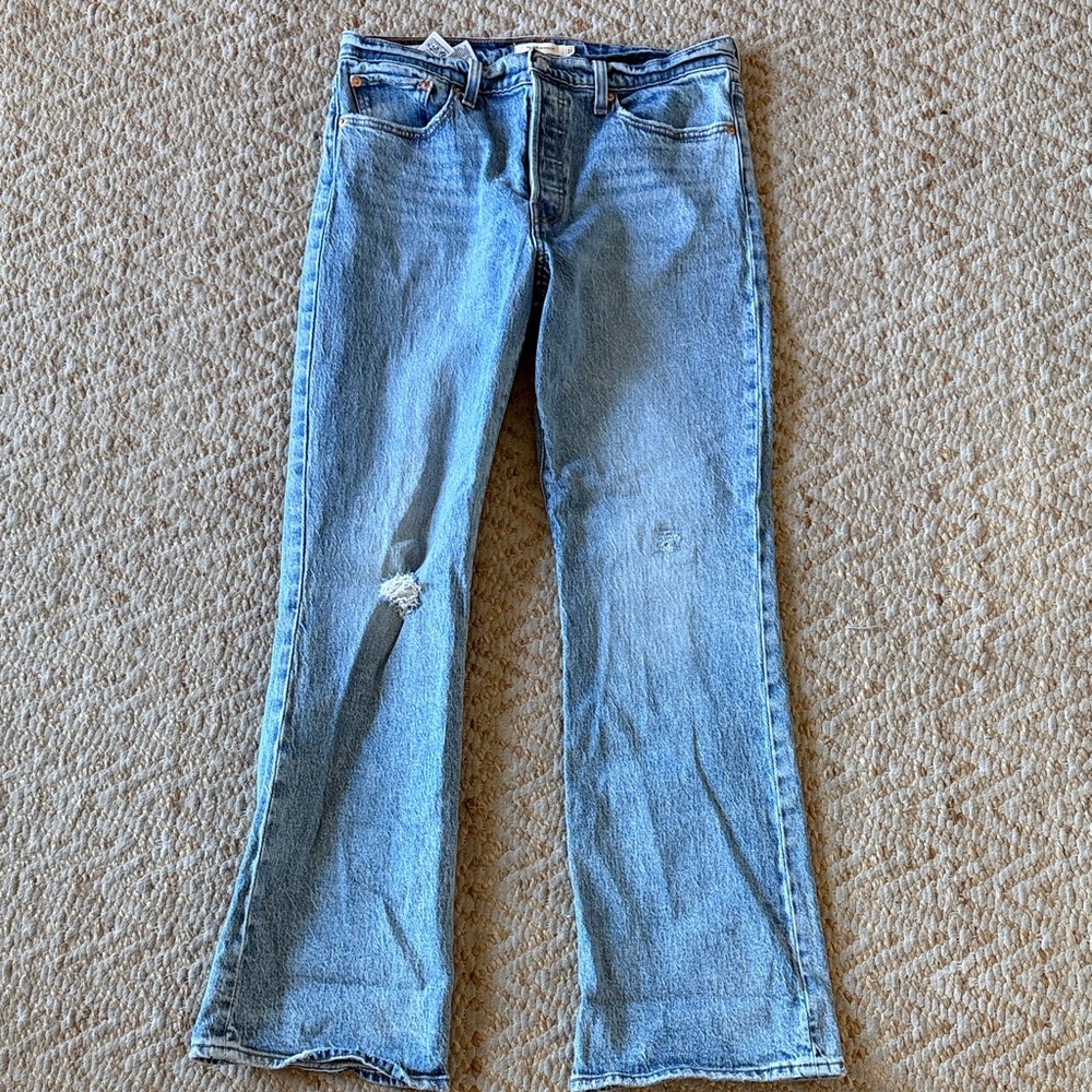 Levi’s Distressed Wedgie Bootcut Jeans